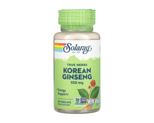 Корінь корейського женьшеню Korean Ginseng Root 550mg - 50 vcaps