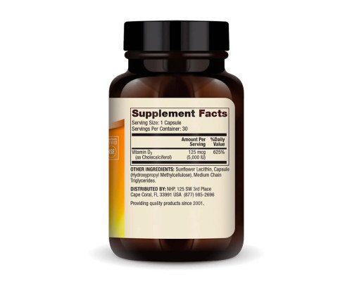 Ліпосомальний вітамін Д3, Liposomal Vitamin D3 5000 IU - 30 caps
