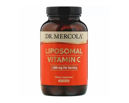 Ліпосомальний вітамін С, Liposomal Vitamin C, Dr. Mercola, 1000 мг, 180 капcул