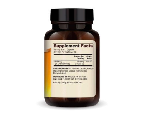 Липосомальный витамин Д3, Liposomal Vitamin D3 10,000 IU - 30