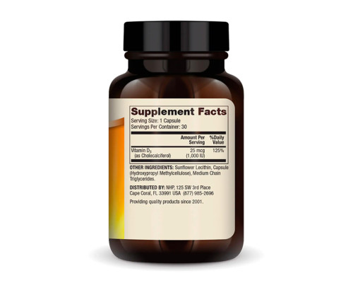 Ліпосомальний вітамін Д3, Liposomal Vitamin D3 1000 IU - 30 caps