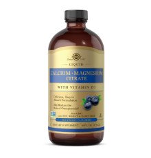 Liquid Calcium Magnesium Citrate with Vitamin D3 - 16 oz Natural Blueberry