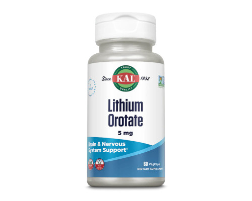 Літій Lithium Orotate 5mg - 60 vcaps