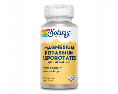 Магния и калия оспоротат Solaray Magnesium & Potassium Asporotate