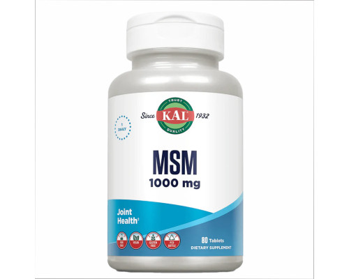 МСМ (метилсульфонілметан) MSM 1000mg - 80 tabs