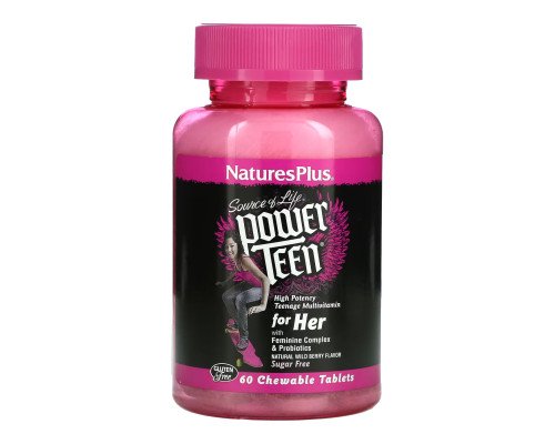 Мультивітаміни для дівчат-підлітків Power Teen Hers Chewable - 60 tabs