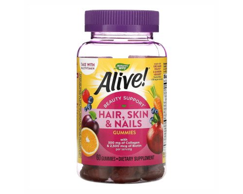 Hair, Skin and Nails with Collagen - 60 gummies Strawberry