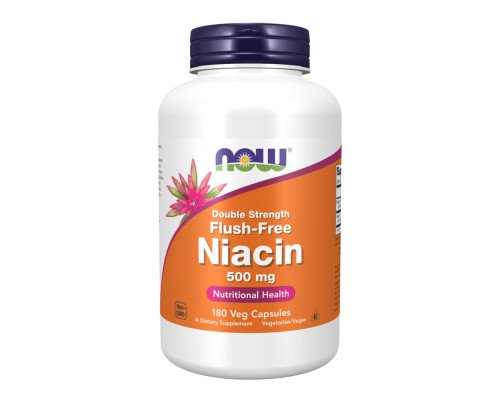 Niacin Flush-Free Double Strength 500 mg - 180 vcaps