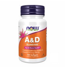NOW Foods Vitamin A & D 10 000/400, 100 софтгелів