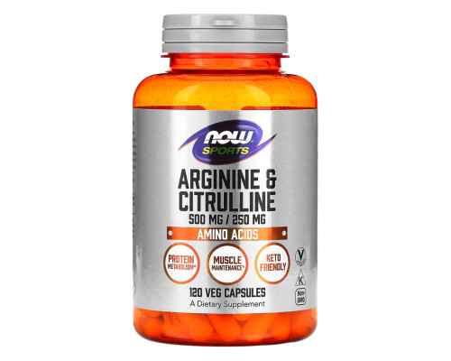 Arginine 500mg Citruline 250mg - 120 vcaps