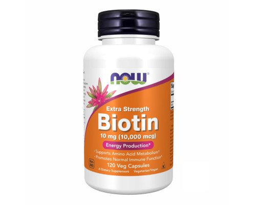 BIOTIN 10mg (10,000mcg) - 120 vcaps