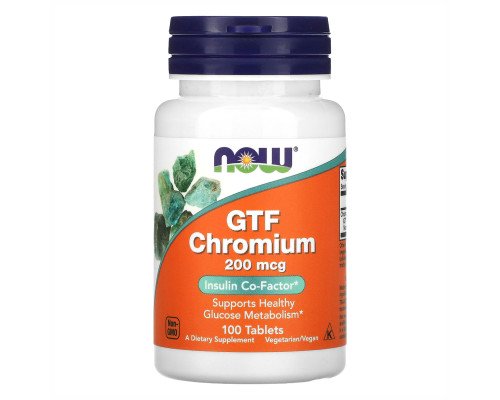 GTF Chromium 200mcg - 100 tabs