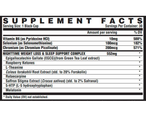 Lipo 6 Black NightTime Ultra Concentrate - 30 caps
