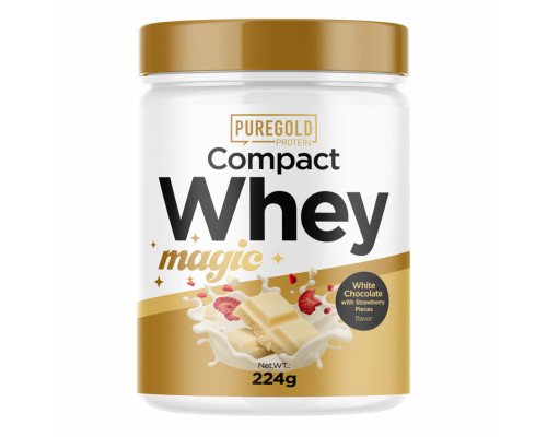 Compact Magic Whey Protein - 224g White Chocolate with Strawberry Pieces