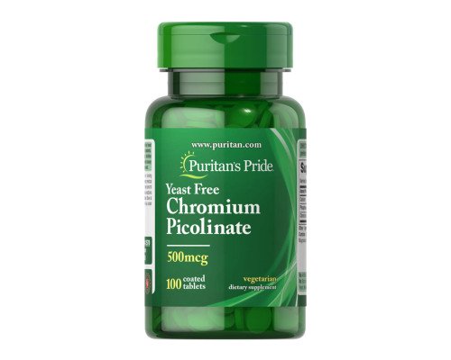 Chromium Picolinate 500 mcg Yeast Free - 100 tabs