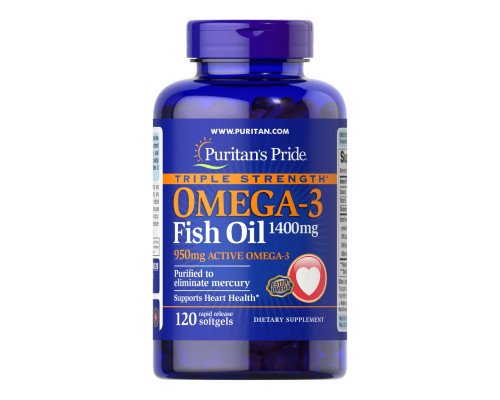 Omega-3 Triple Strength 1400mg (950 mg Active Omega-3) - 120caps