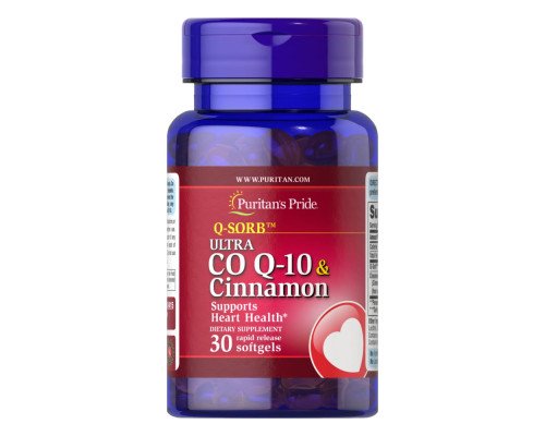 Ultra Q-SORB™ Co Q-10 200 mg & Cinnamon 1000mg - 30softgels