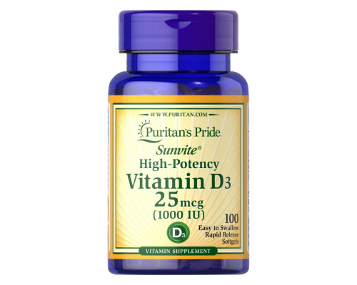 Vitamin D3 25mcg 1000IU - 100softgels