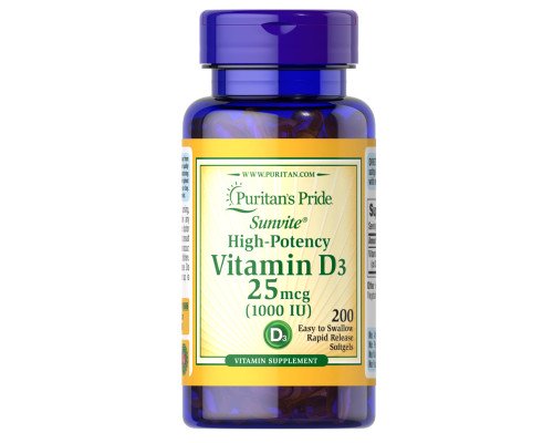 Vitamin D3 25mcg 1000IU - 200softgels