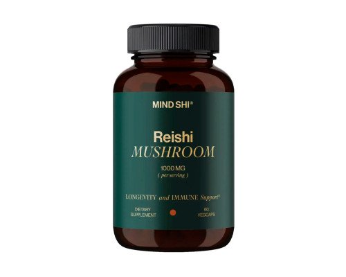 Рейши, Reishi Mushroom 1000 mg - 60 vegcaps
