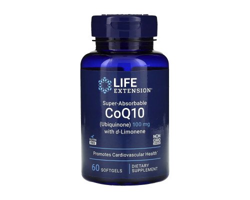 Super-Absorbable CoQ10 (Ubiquinone) with d-Limonene	100mg - 60 softgels