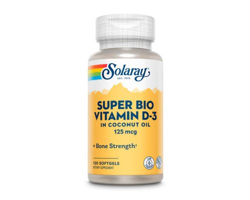 Super Bio Vit D-3 in Coconut 125mcg - 120 softgels