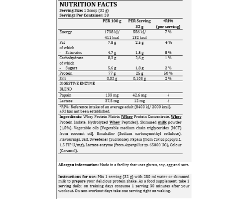 Sample Whey Core Protein -32g Cookies Cream