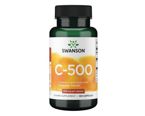 Vitamin C with Rose Hips 500 mg - 100 caps