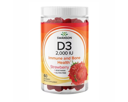 D3 2000IU Strawberry - 60 Gummies