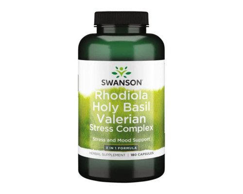 Rhodiola Holy Basil Valerian stress Complex - 180caps