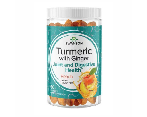 Turmeric with Ginger - 60 Gummies Peach