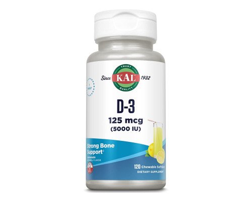 Витамин Д со вкусом лимонада Ultra D3 125mcg - 120 softgels Lemonade