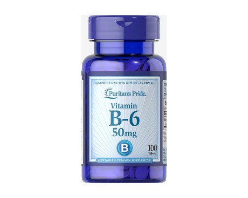 Vitamin B-6 (Pyridoxine Hydrochloride) 50 mg - 100 tabs