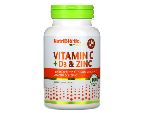 Вітаміни C+D3 і Цинк Vitamin C+D3 & Zinc - 100 caps