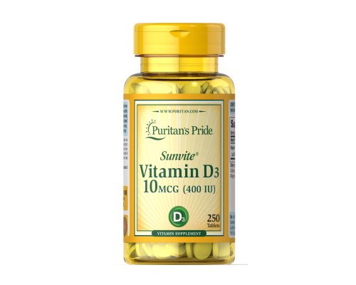 Vitamin D3 10 mcg (400 IU) - 100 tabs
