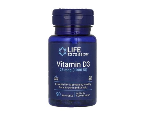 Vitamin D3 25 mcg (1000 IU) - 90 softgels