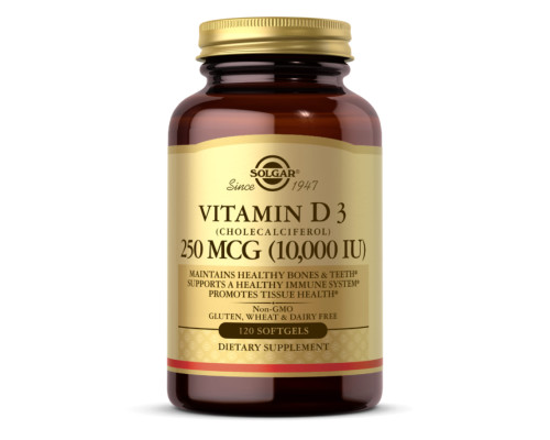 Vitamin D3 250mcg (10 000IU) - 120 softgels