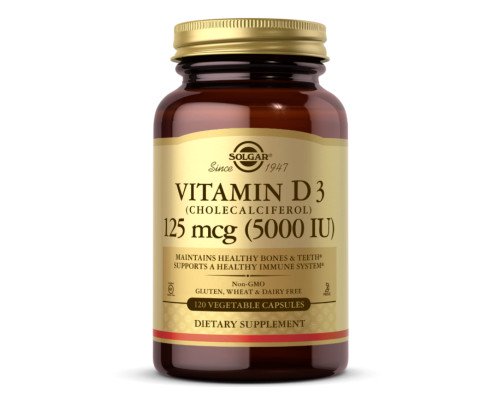 Vitamin D3 (Cholecalciferol) 125 mcg (5,000 IU) - 120 vcaps