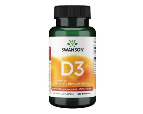 Vitamin D3 Highest Potency 5,000 IU (125 mcg) - 250 sgels