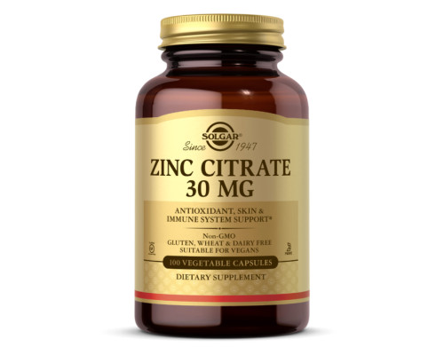Zinc Citrate 30mg - 100 vcaps