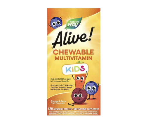 Kids Chewable Multivitamin — дитячі жувальні мультивітаміни Orange & Berry, 120 таблеток