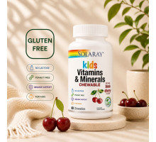 Solaray Kids Vitamins & Minerals — дитячі жувальні вітаміни та мінерали для імунітету, росту та розвитку