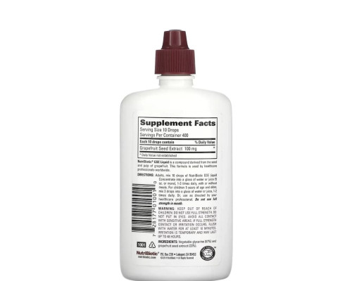 NutriBiotic GSE — рідкий концентрат екстракту кісточок грейпфрута