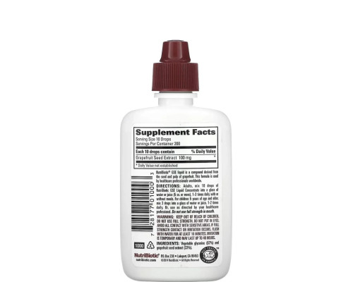 NutriBiotic GSE — рідкий екстракт кісточок грейпфрута, 59 мл