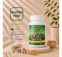 Nature’s Plus Animal Parade® Tummy Zyme® — дитячі жувальні ферменти для підтримки травлення, Tropical Fruit, 90 tablets