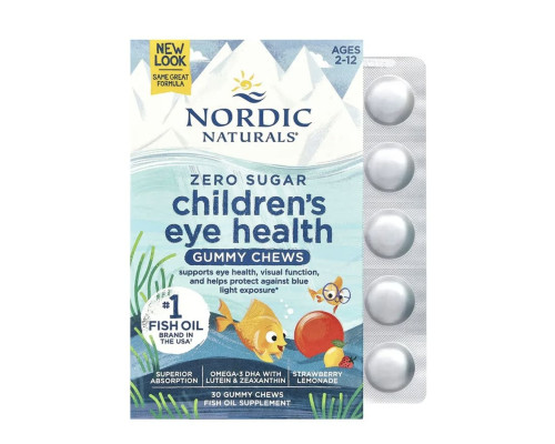 Nordic Naturals Children's Eye Health Gummy Chews, 30 жувальних цукерок