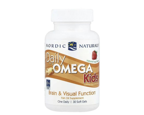 Nordic Naturals Daily Omega Kids, 30 жувальних капсул
