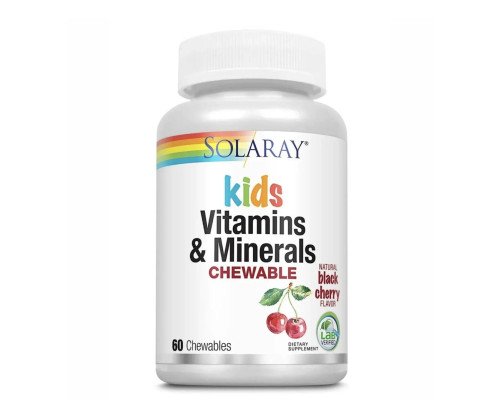 Solaray Kids Vitamins & Minerals — детские жевательные витамины и минералы для иммунитета, роста и развития