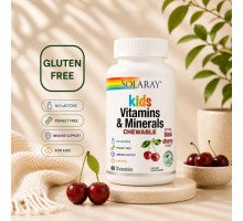 Solaray Kids Vitamins & Minerals — дитячі жувальні вітаміни та мінерали для імунітету, росту та розвитку