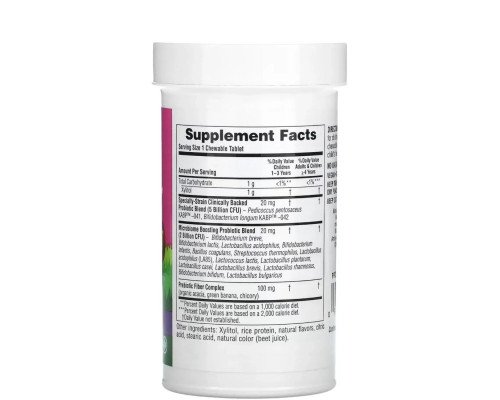 Nature’s Plus Animal Parade® Probiotic — детский пробиотик, 30 жевательных таблеток Mixed Berry